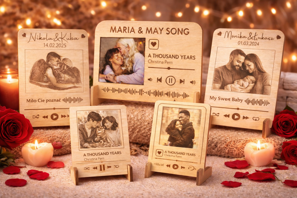 Walentynki, Hit, Personalizowane z drewna, tabliczka wasza muzyka