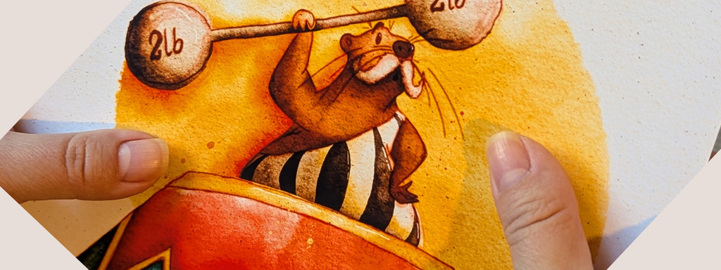 Details that make all the difference - Circus otter weightlifter