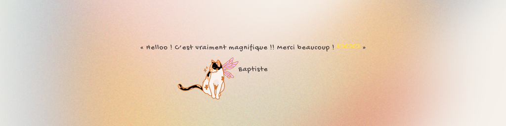« Helloo ! C’est vraiment magnifique !! Merci beaucoup ! 🫶🫶🫶 »