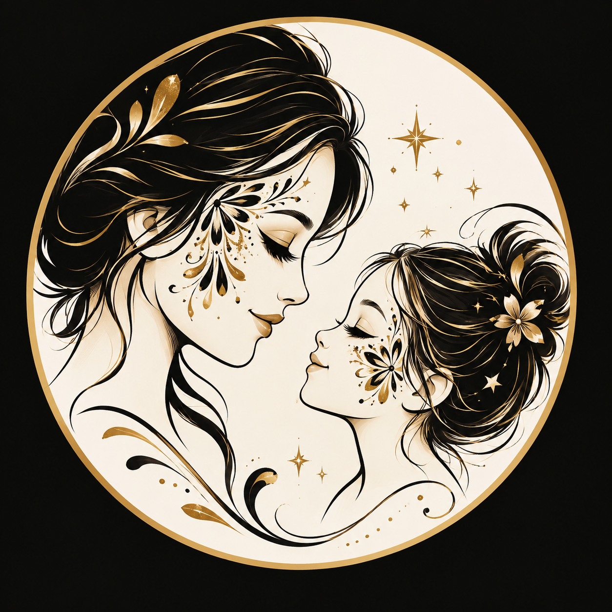 Dessin enfant et adulte maquillage artistique festif 