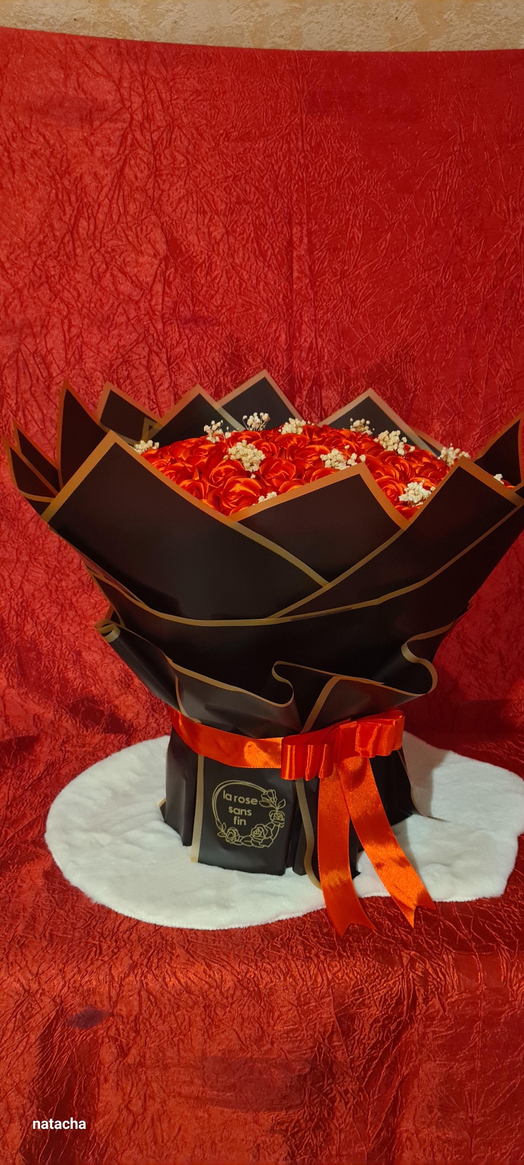 Creation de rose eternelle en satin 🌹 🌹 