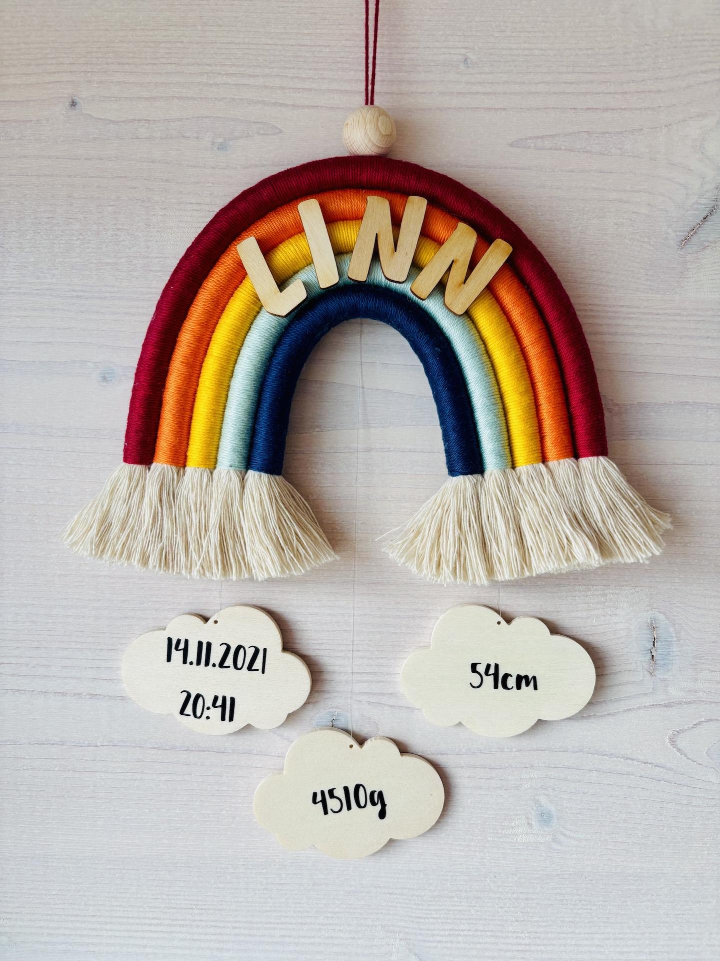 Geburtsregenbogen Wandbehang