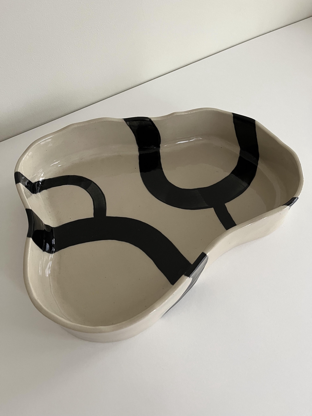 Plat grès céramique grès signature