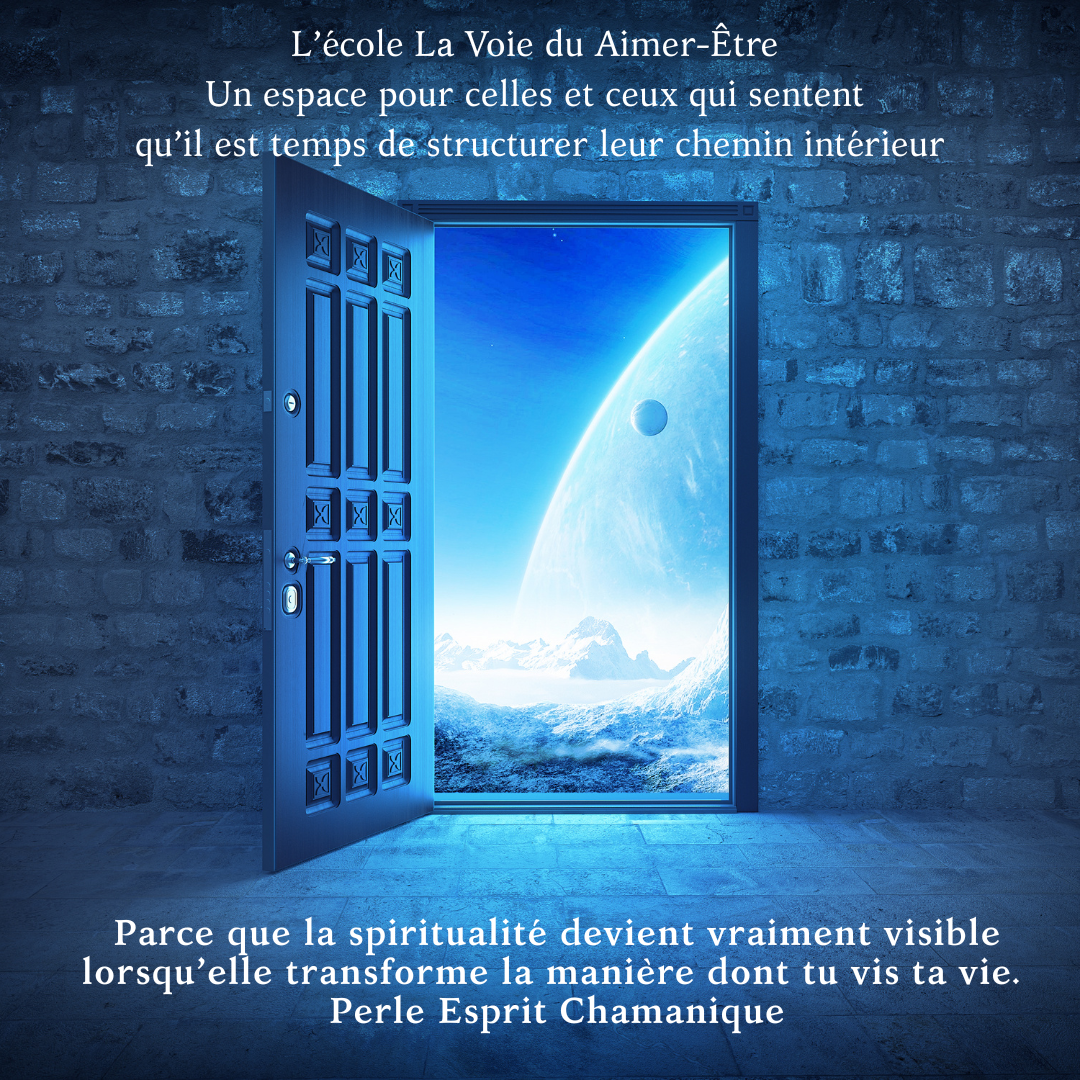 Ta spiritualité peut devenir une force réelle dans ta vie
Beaucoup de personnes engagées dans leur évolution comprennent énormément de choses…
mais restent bloquées au moment d’agir.
Parce que la spiritualité ne transforme pas la vie lorsqu’on accumule des outils ou des stages.
Elle transforme la vie lorsque l’on apprend à intégrer, ressentir et agir différemment.
L’école La Voie du Aimer-Être est un espace pour :
• remettre de la clarté dans ton chemin intérieur
• comprendre ton fonctionnement émotionnel et énergétique
• développer une intuition stable et fiable
• transformer ta spiritualité en choix concrets dans ta vie
Un chemin pour passer de la compréhension à la transformation.
👉 Découvrir l’école