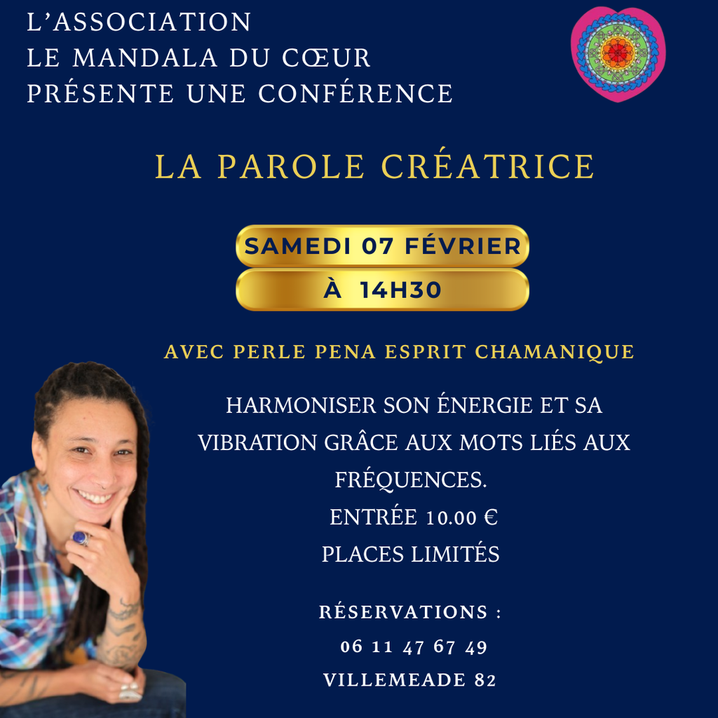 Cet événement spirituel aide à comprendre la puissance de la parole consciente et son impact sur l’équilibre émotionnel, le chamanisme et la transformation personnelle. Avec Perle Esprit Chamanique Toulouse Haute Garonne Tarn et Garonne