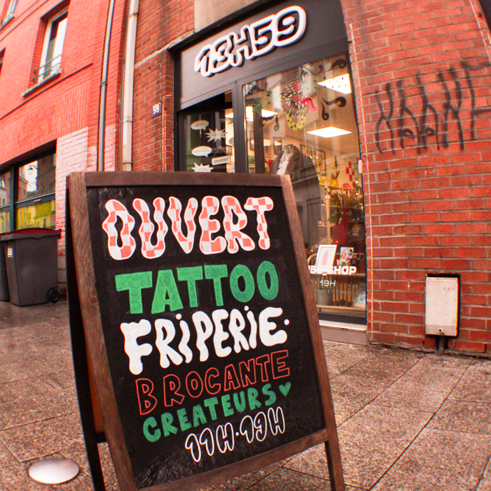 Friperie et salon de tatouage à Roubaix - 13H59 shop - a 20min de Lille
