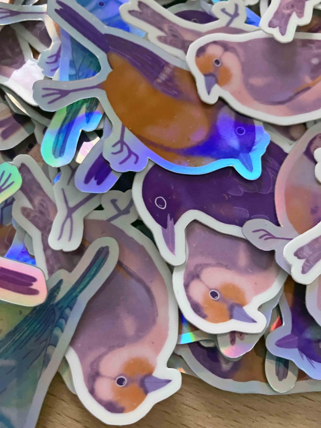 un empilements de stickers