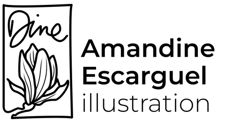 logo Dine Amandine escarguel illustration