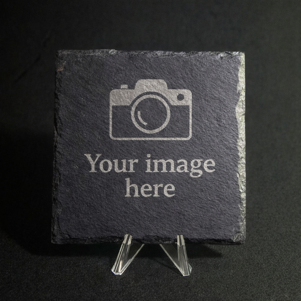 Personalised Slate Coaster. Send the image you want to be laser engraved. 