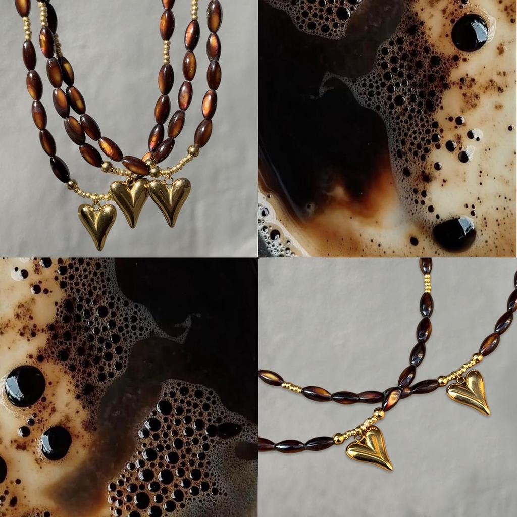 Découvre la collection de bijoux marron et dorés Hinuii : Bohemia