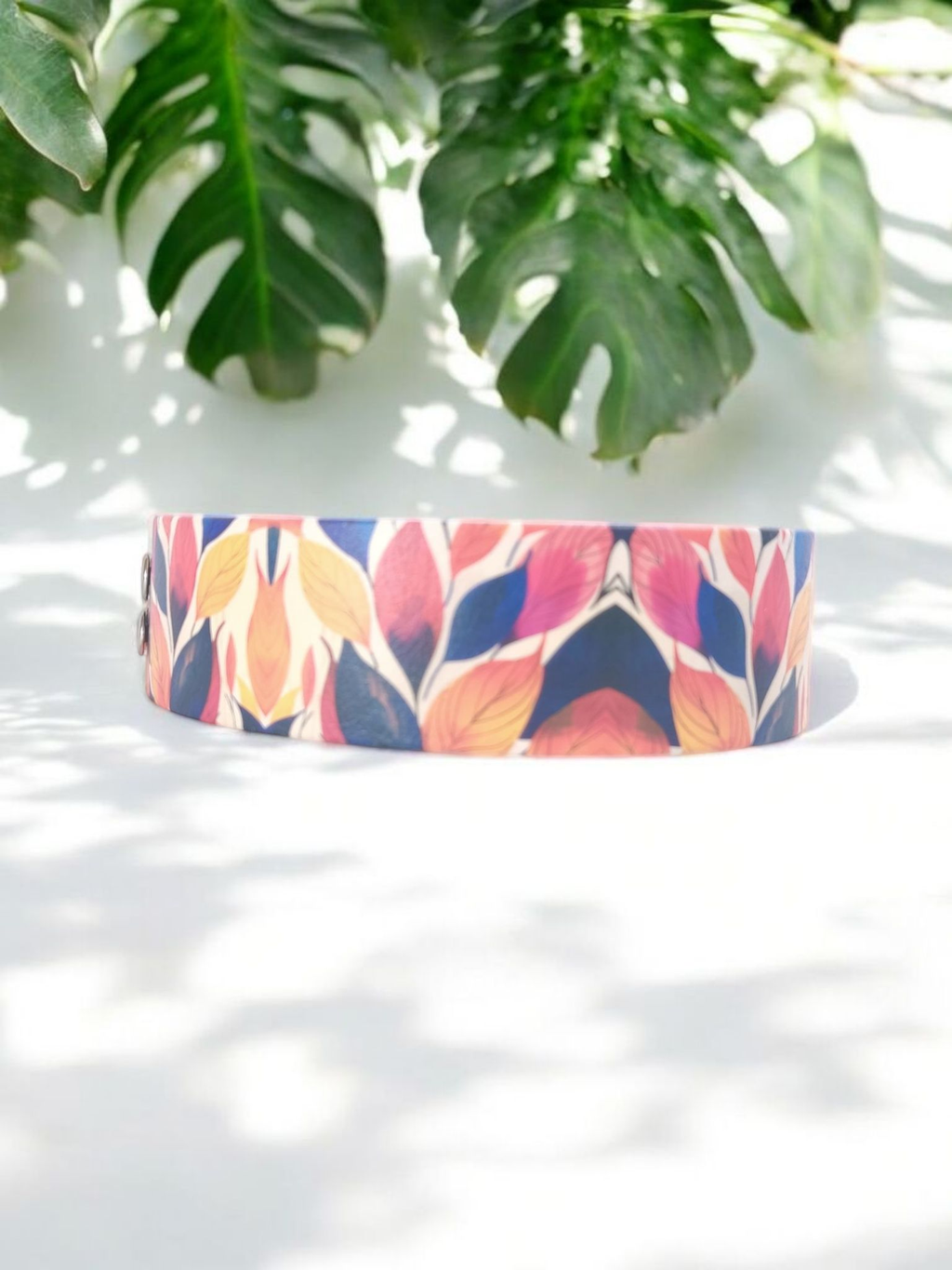 Collier pour chien en biothane style abstrait 
