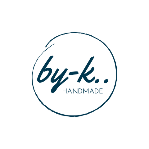 Madeby kuku logo.
By - k handmade 