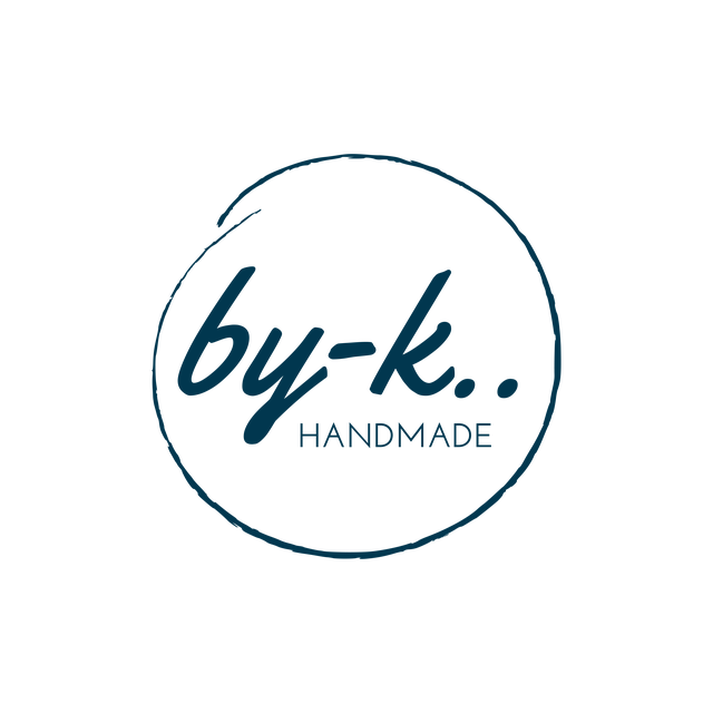 Madeby kuku logo.
By - k handmade 