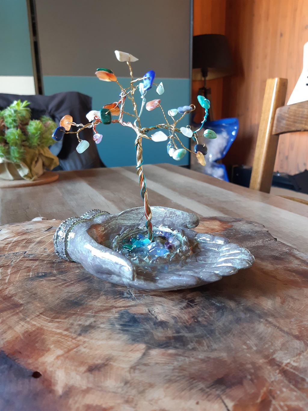 création arbre du bonheur, orgonite