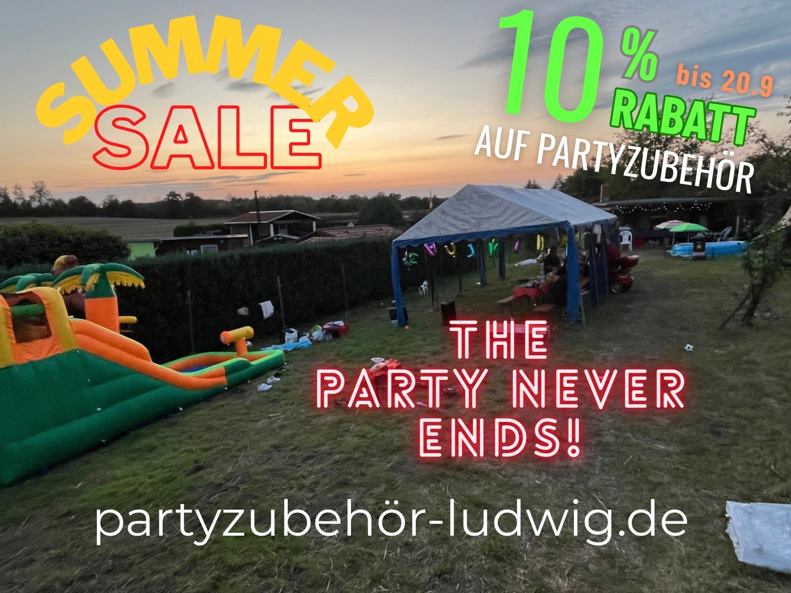 Summer End Sale Aktion. Nutze den Gutscheincode „summersale10%“ und erhalte bis 21.9.26 satte 10% Rabatt auf alle Dienstleistungen und Verleihsortiment, außer Lieferkosten.