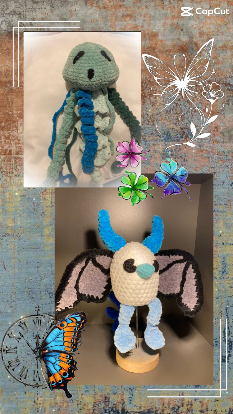 Créatures imaginaires par Anicroch’astic, ventes de doudous, peluches et amigurumi au crochet