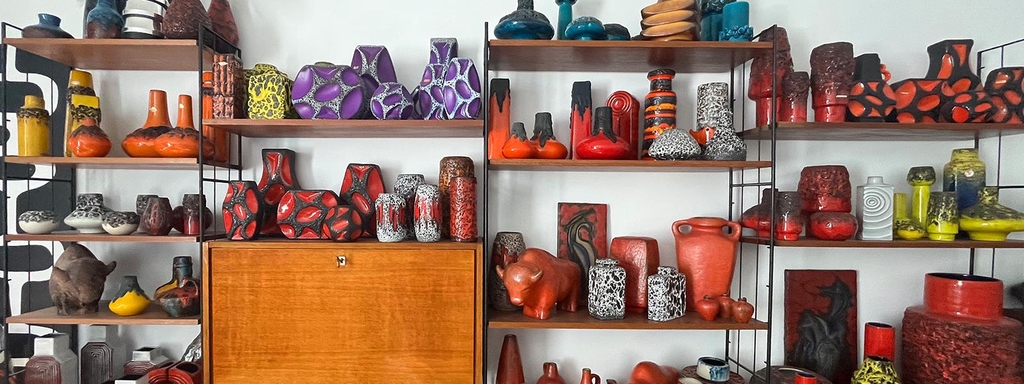 German Pottery, Fat Lava, purple