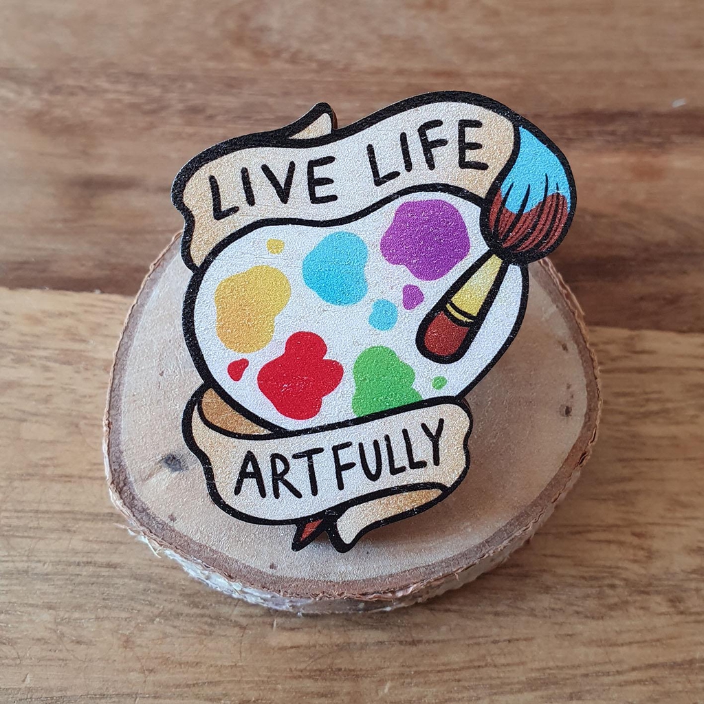 Playful pins and brooches by artist Mel Langton.