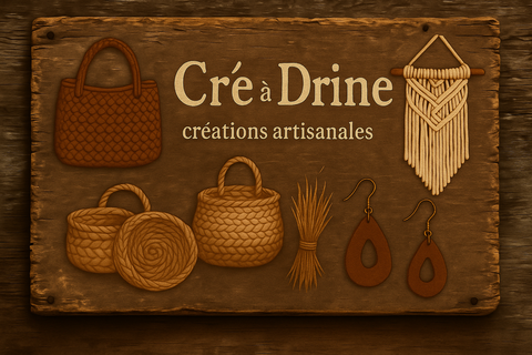 Cré à Drine 
Créations artisanales bohème en macramé & crochet – Déco, sacs, bijoux, cadeaux