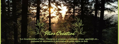Ilios création boutique de vente d’apéritifs, confitures, vinaigres, soupes, potages, aromates déshydraté de plantes et fruits aux saveurs originales d’Auvergne-Rhône-Alpes en Livradois Forez.