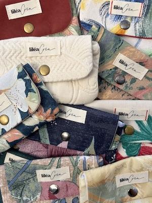 Pochettes minis pour accessoires faites main en tissus vintage Liléa Créa