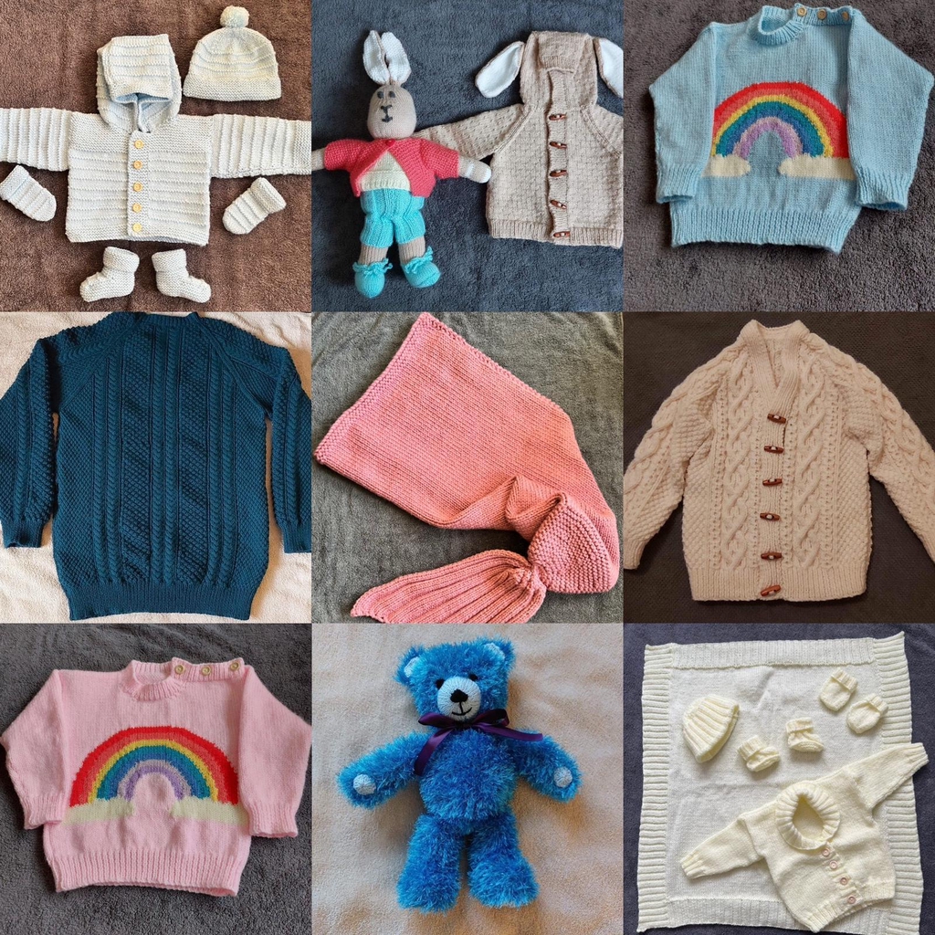 We are a family of 7 made up of 3 generations who offer all hand knitted items. Ranging from cardigan blankets and much much more. If you have any questions please drop us a message.