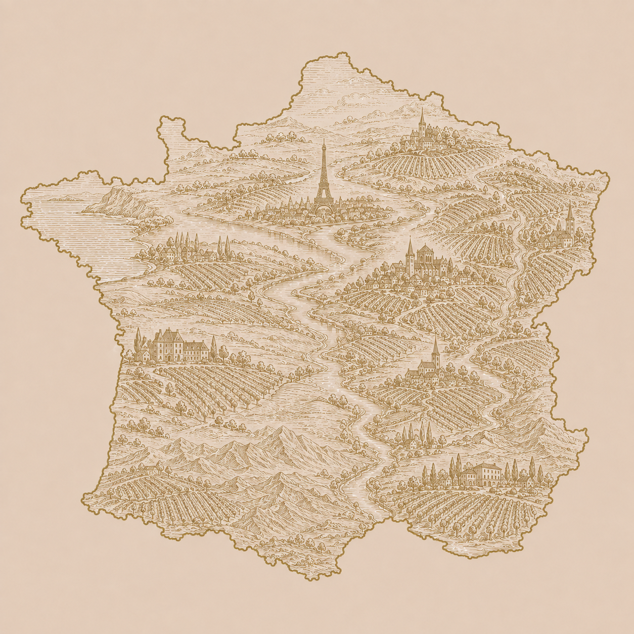 Entdecken Sie französische Weine aus Bordeaux, Rhône, Provence und Champagne – traditionsreiche Regionen und besondere Terroirs bei Wilädeli.