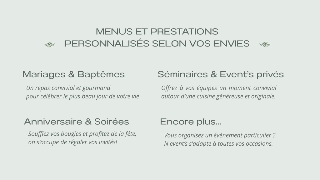 N event's food truck menus prestations vaucluse restauration évènement mariage baptêmes provence gaufres
