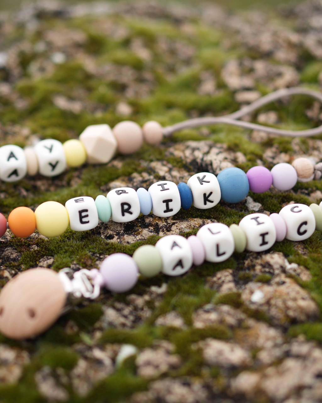 Chupetero personalizado nombre Lulu Moon.