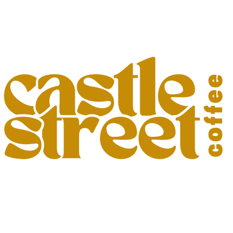 Castle Street Coffee Logo in orange font.