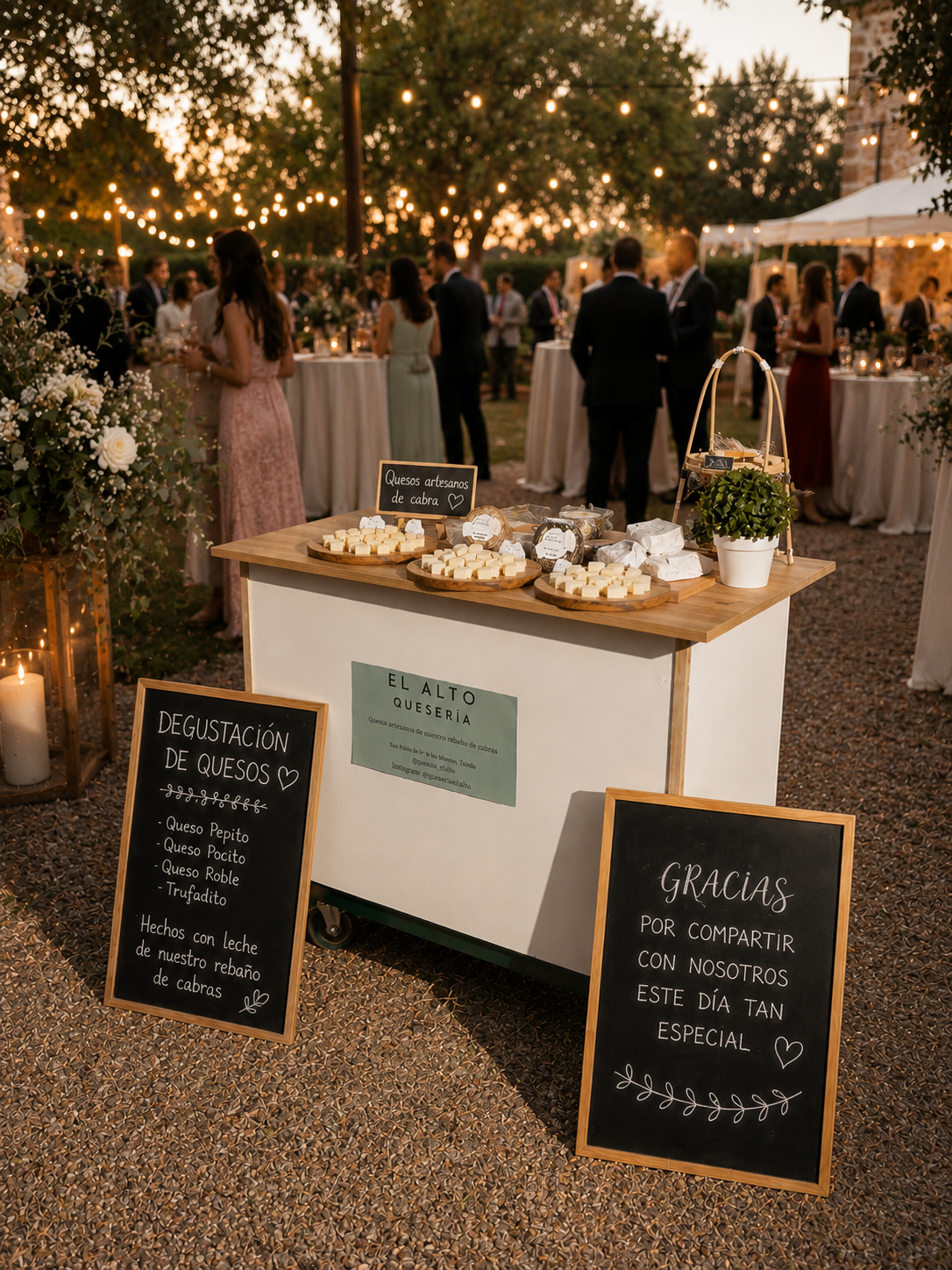 Córner de quesos para eventos