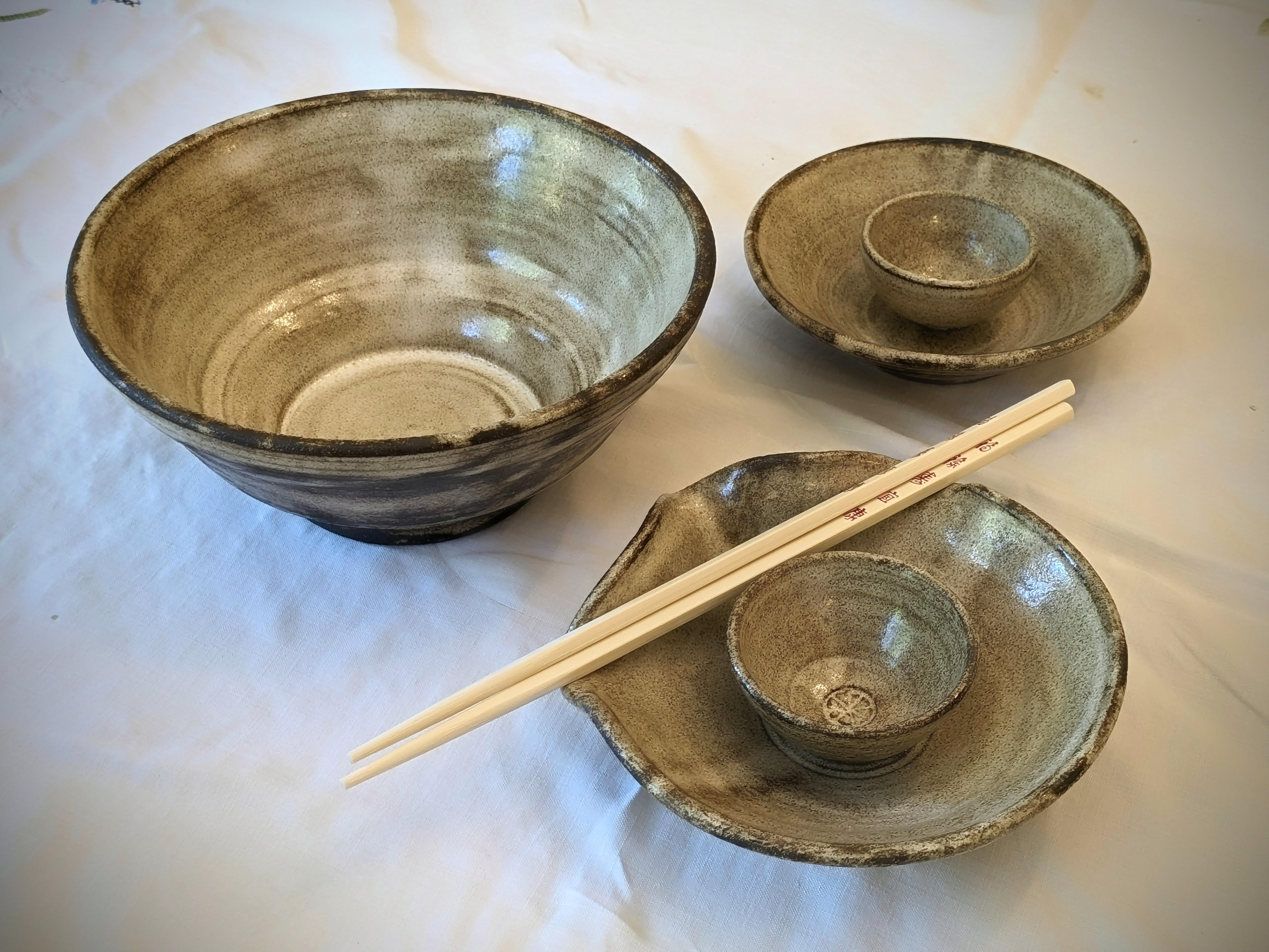 Japanilasityylinen astiasto | rustiikkinen astiasto | sobakulho