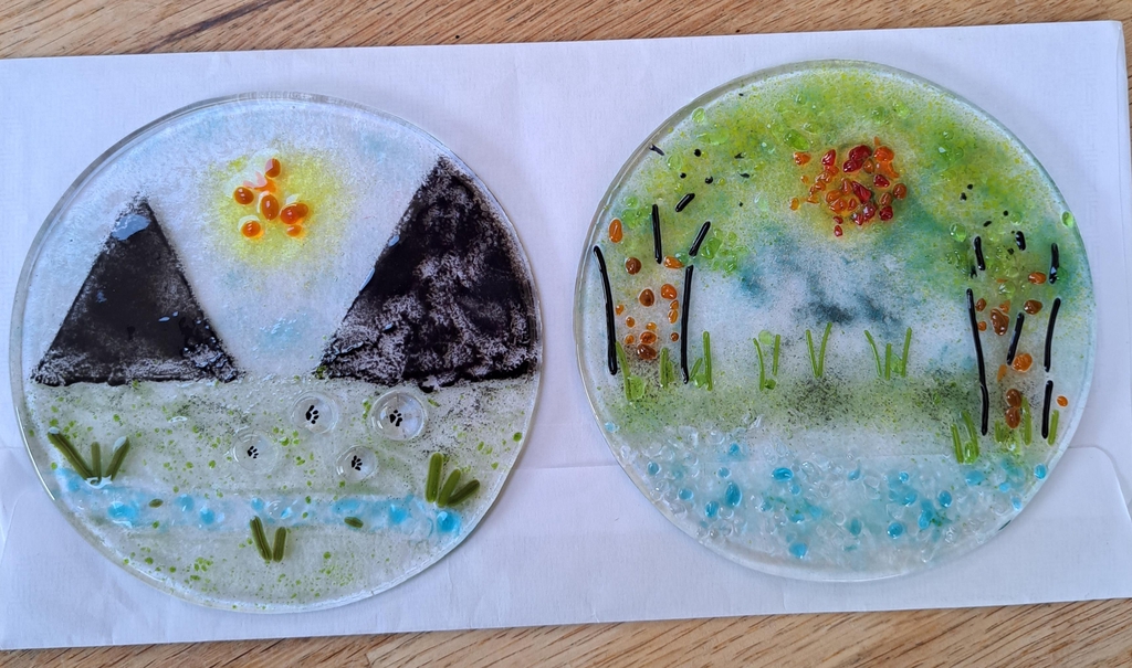 Workshop suncatchers designed by mother and daughter 