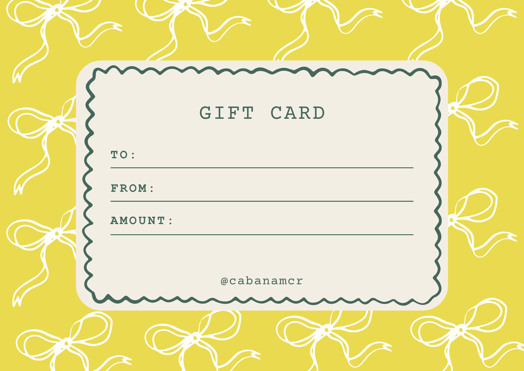 GIFT CABANA TO YOUR LOVED ONES