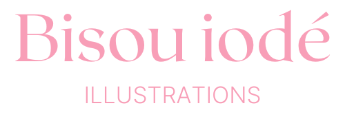 logo bisou iodé illustrations | illustratrice aquarelliste