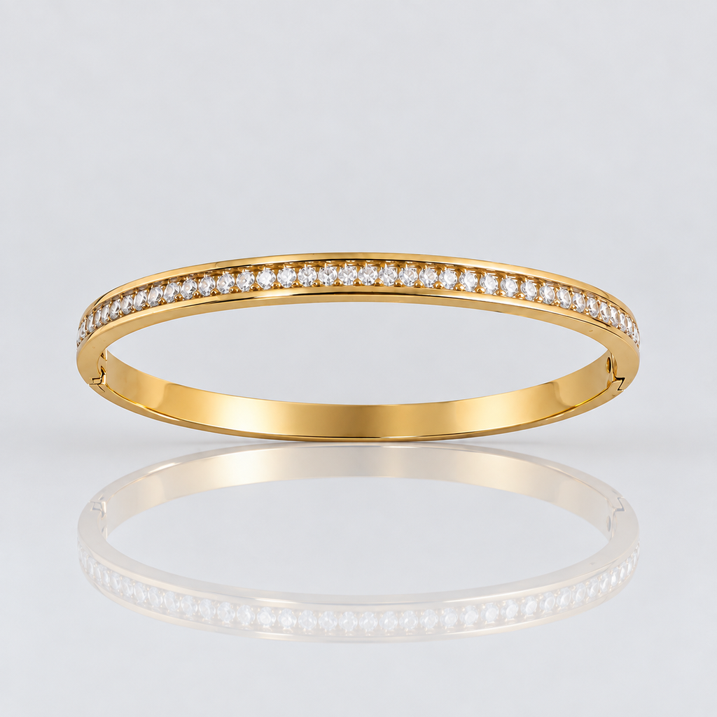 Bracelet doré à cristaux – L’intemporelle GlamCharm