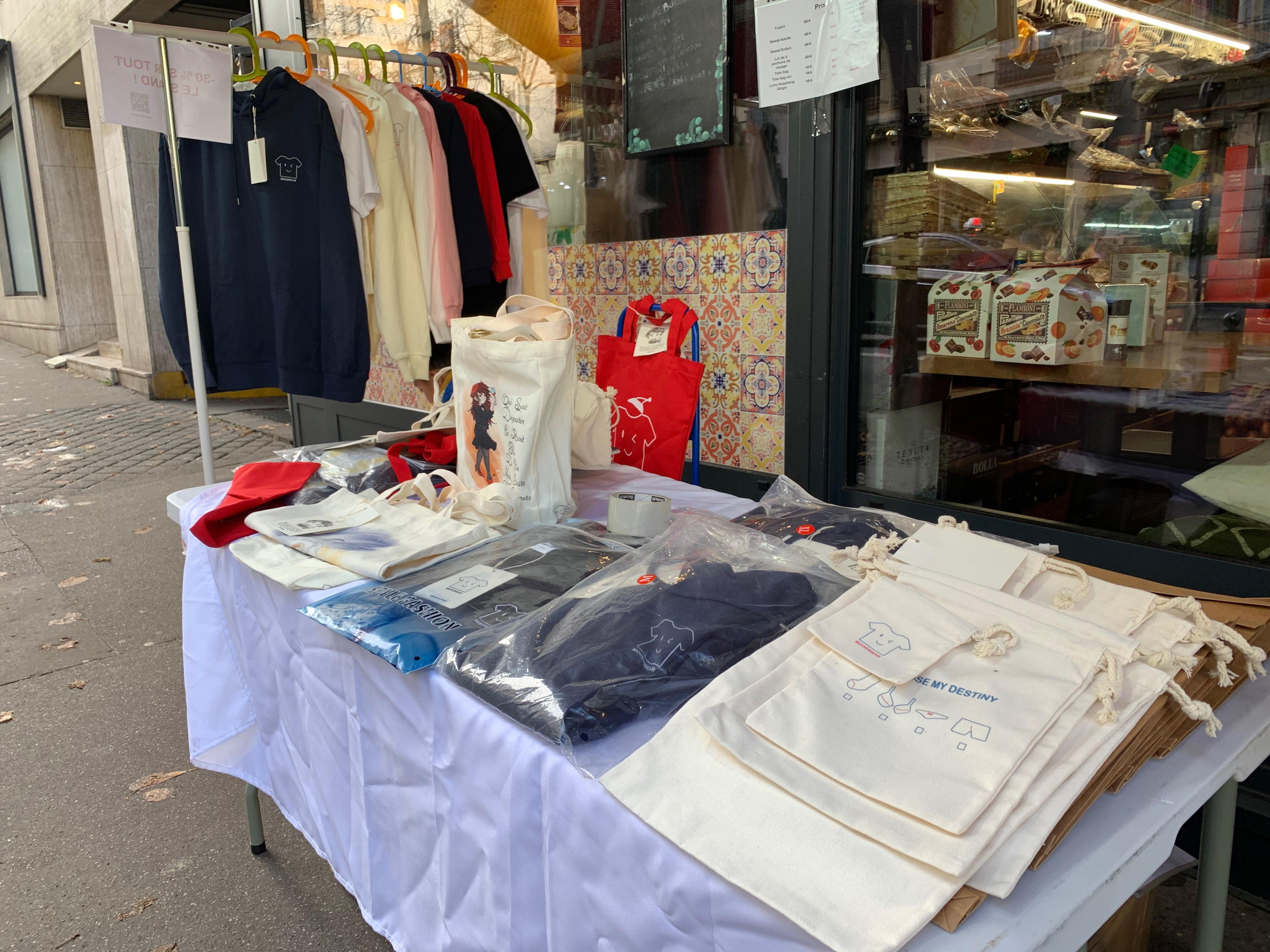 Le stand Moodwear et tous ses produits