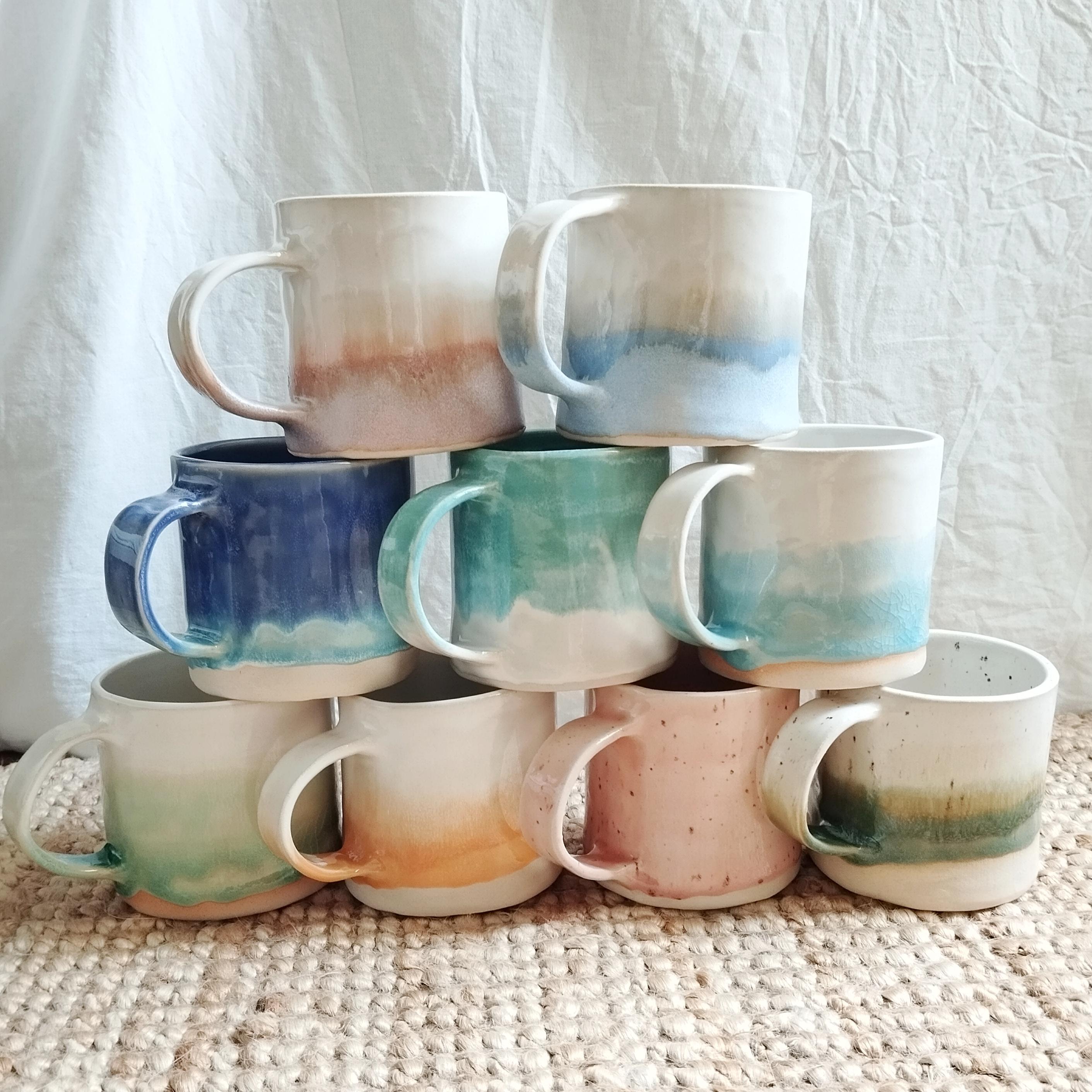 Mugs en gres plusieurs couleurs