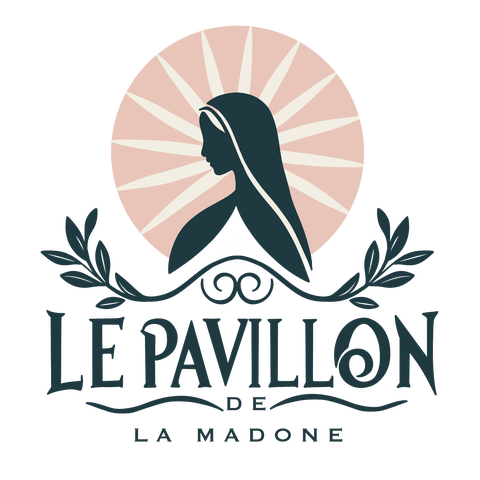 Logo du Pavillon, une vierge rayonnante