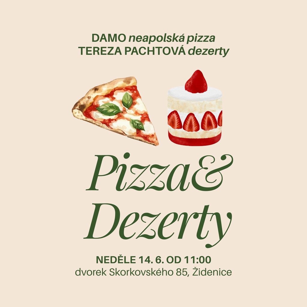 pop-up Brno, dezerty a neapolská pizza, neděle 14.6.2026