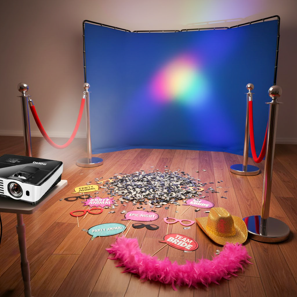 Zubehör und Requisiten für Fotoboxen und Events