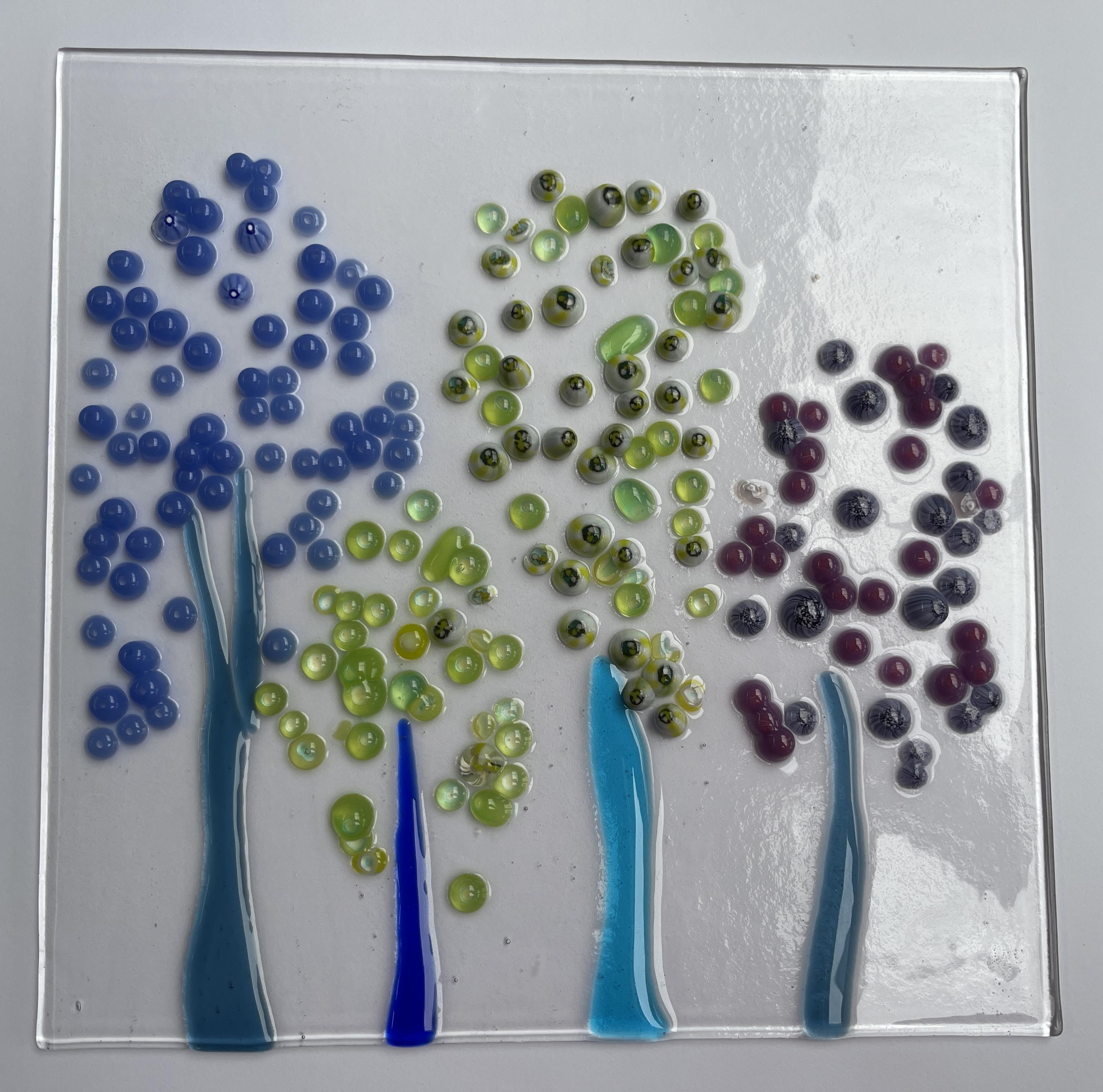 One Day Kiln Formed Glass Workshop. Example of a piece of glass that has been produced