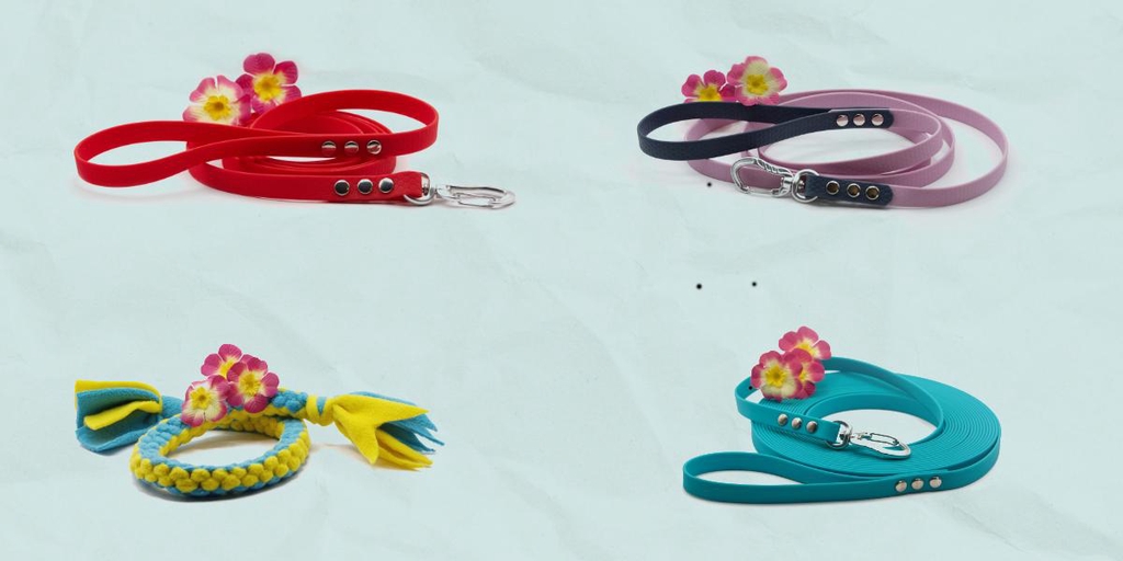 Bannière d’accueil avec le logo des Créations d’Ulanne, message de bienvenue et slogan : accessoires faits main pour chiens — artisanat français éthique.