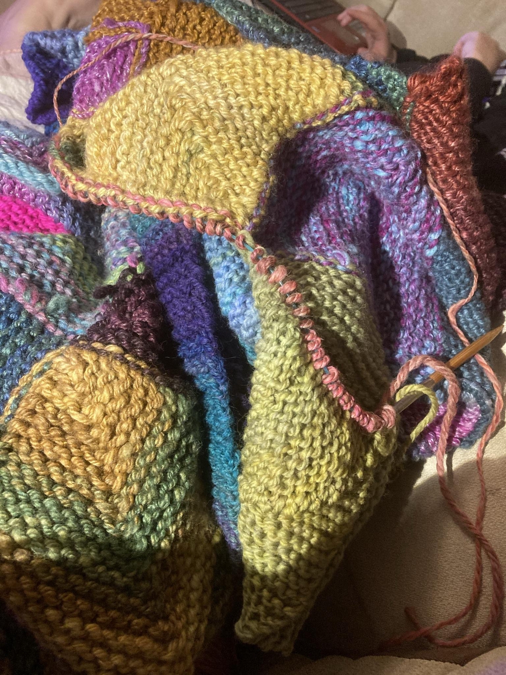 colourful knitting
