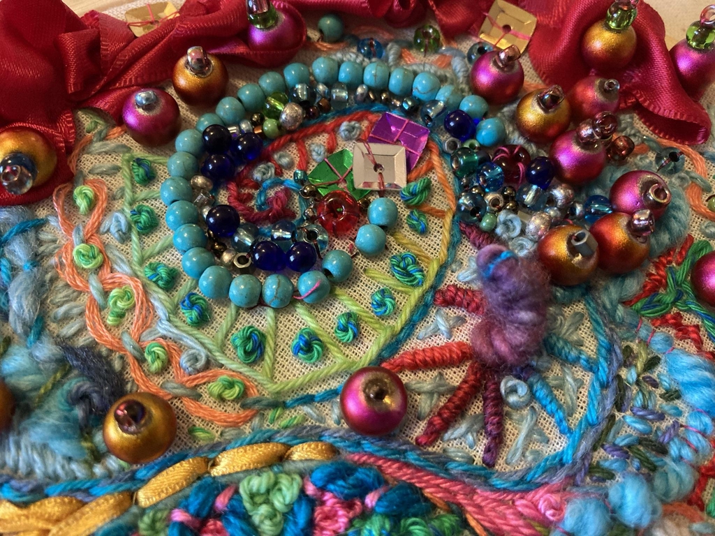 mixed media freeform stitch