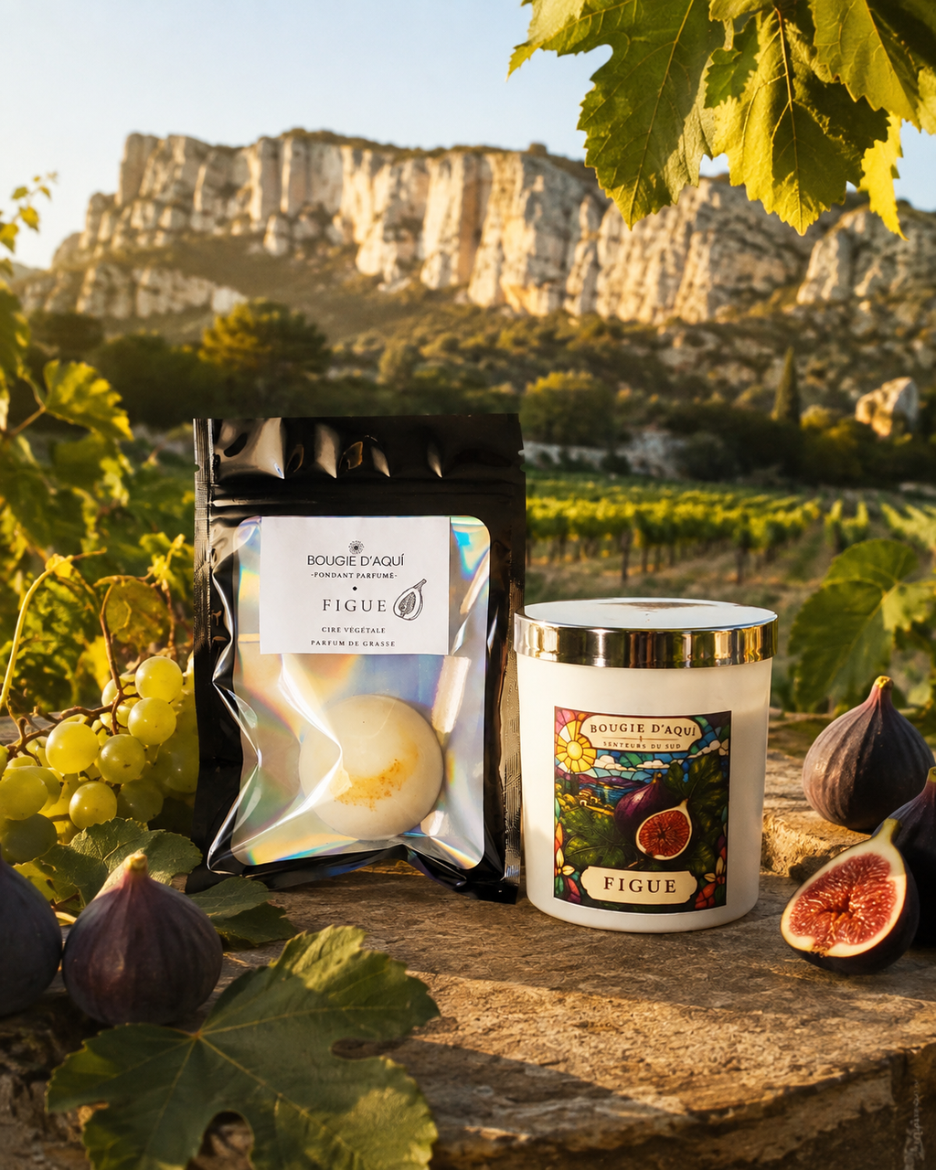 Bougies parfumées artisanales Bougie d'Aqui - Fabriquées à Tautavel dans les Pyrénées-Orientales