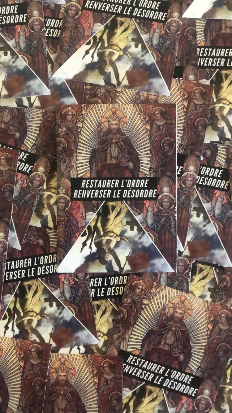 STICKERS "restaurer l'ordre - renverser le désordre"