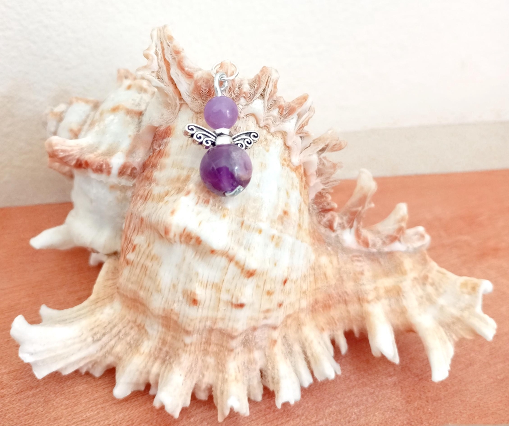 pendentif améthyste ange