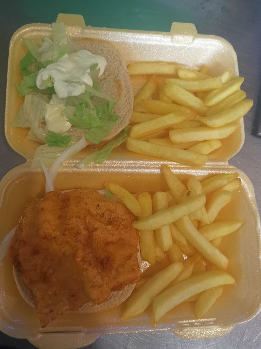 Chicken burger meal