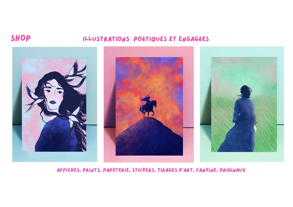 Boutique d'illustrations Amande Bleue Strasbourg